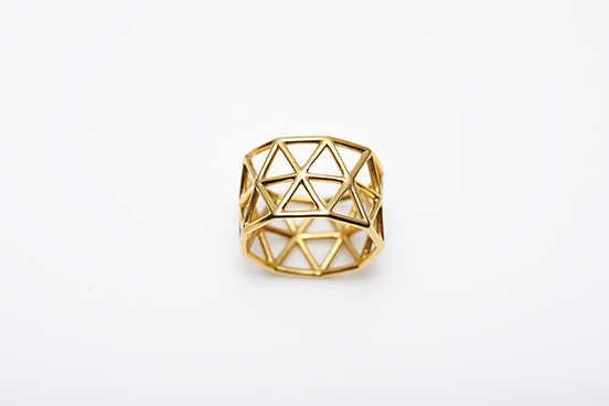 TRIANGLE RING-DUO K18YG